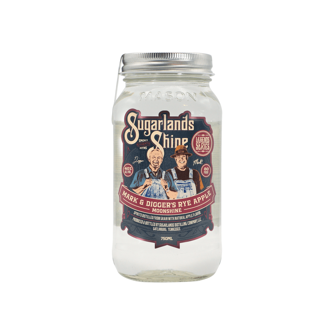 Sugarlands Shine Mark & Digger’s Rye Apple Moonshine 750ml - ForWhiskeyLovers.com