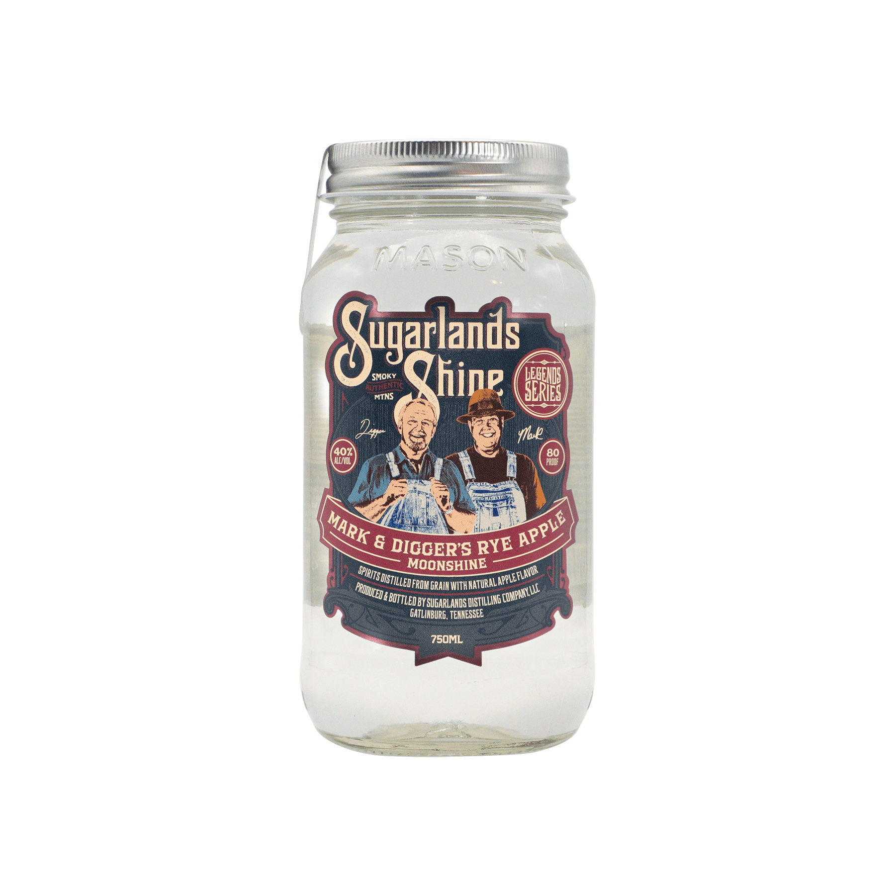 Sugarlands Shine Mark & Digger’s Rye Apple Moonshine 750ml - ForWhiskeyLovers.com