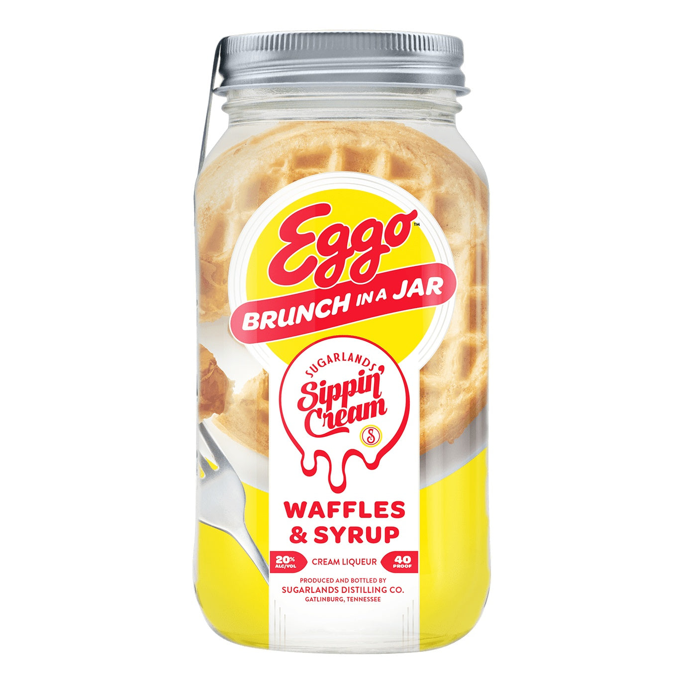 Sugarlands Sippin' Cream Eggo Brunch in a Jar Waffles & Syrup Cream Liqueur 750ml - ForWhiskeyLovers.com