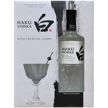 Suntory Haku Japanese Craft Vodka with Coupes - ForWhiskeyLovers.com