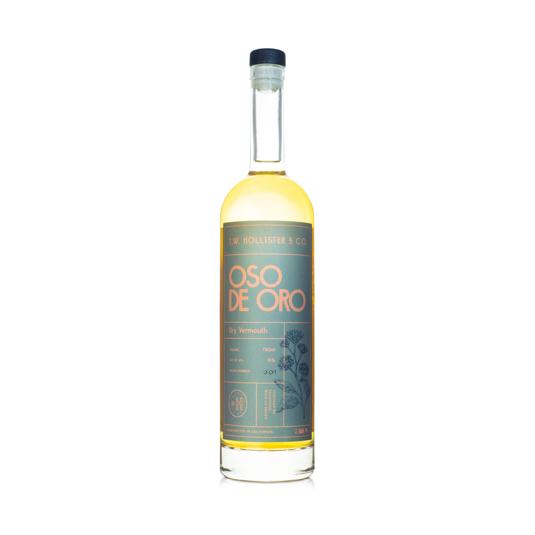 T.W. Hollister & Co. Oso de Oro Dry Vermouth 750ml - ForWhiskeyLovers.com