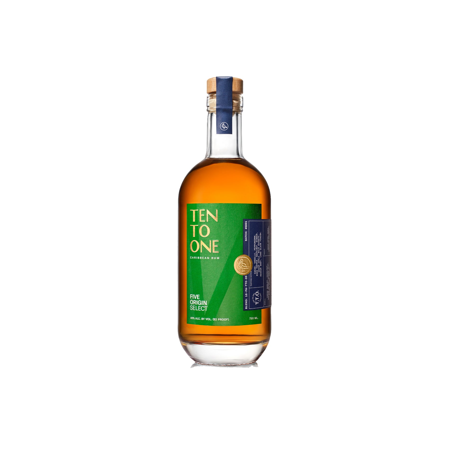 Ten To One Five Origin Select Caribbean Rum 750ml - ForWhiskeyLovers.com
