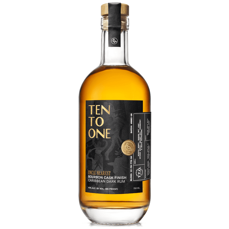 Ten To One Uncle Nearest Bourbon Cask Finish Caribbean Dark Rum - ForWhiskeyLovers.com