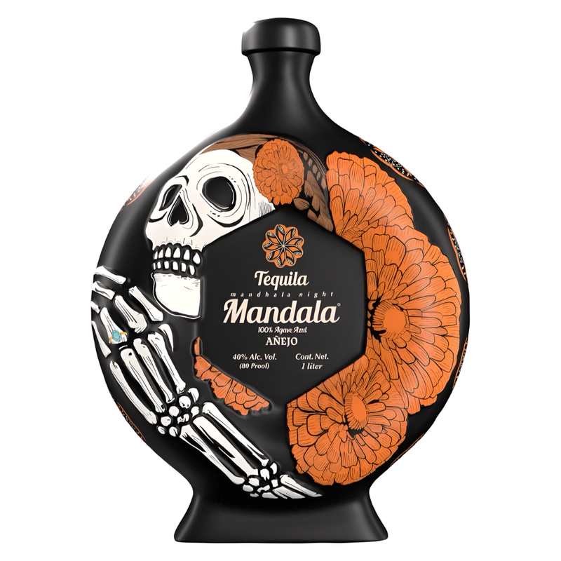 Tequila Mandala Dia de los Muertos 2025 La Catrina Añejo Tequila - ForWhiskeyLovers.com