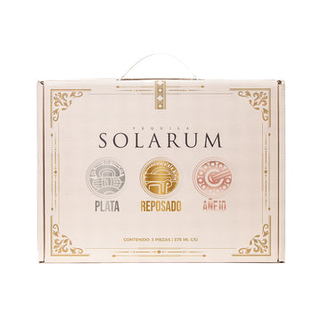 Tequila Solarum Set 3 pcs 375 mL Plata, Reposado and Añejo - ForWhiskeyLovers.com