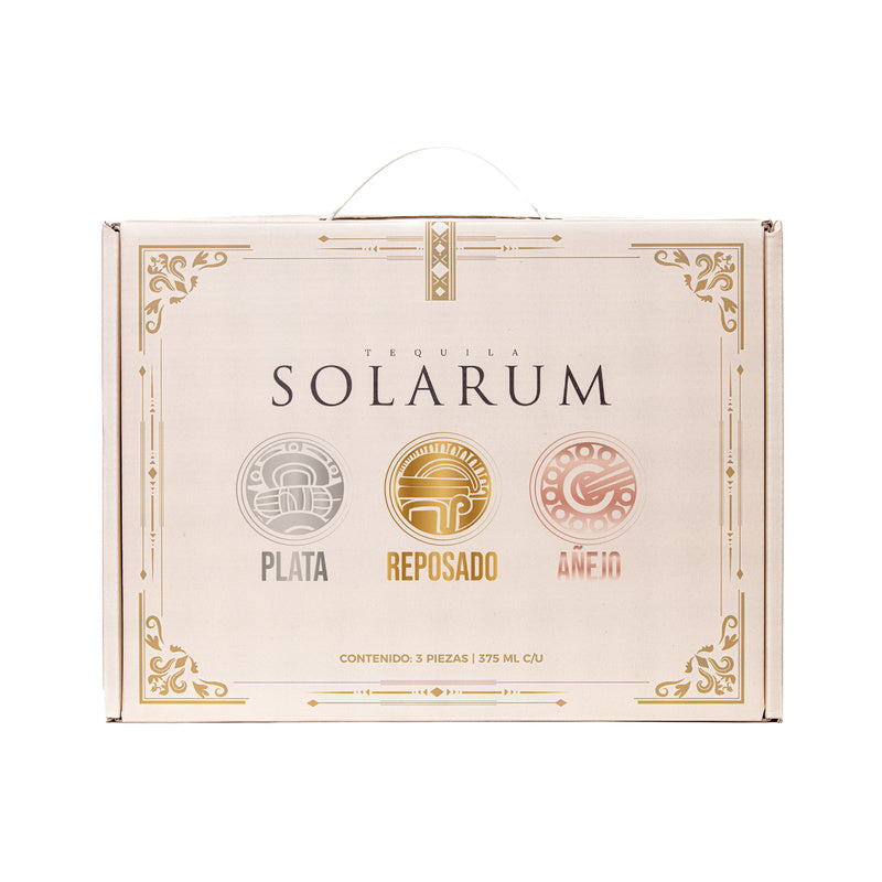 Tequila Solarum Set 3 pcs 375 mL Plata, Reposado and Añejo - ForWhiskeyLovers.com