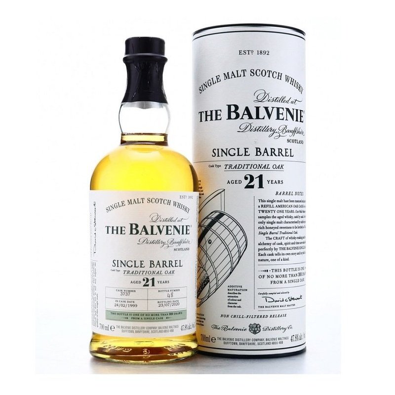 The Balvenie 21 Year Old Single Barrel Traditional Oak Single Malt Scotch Whisky - ForWhiskeyLovers.com