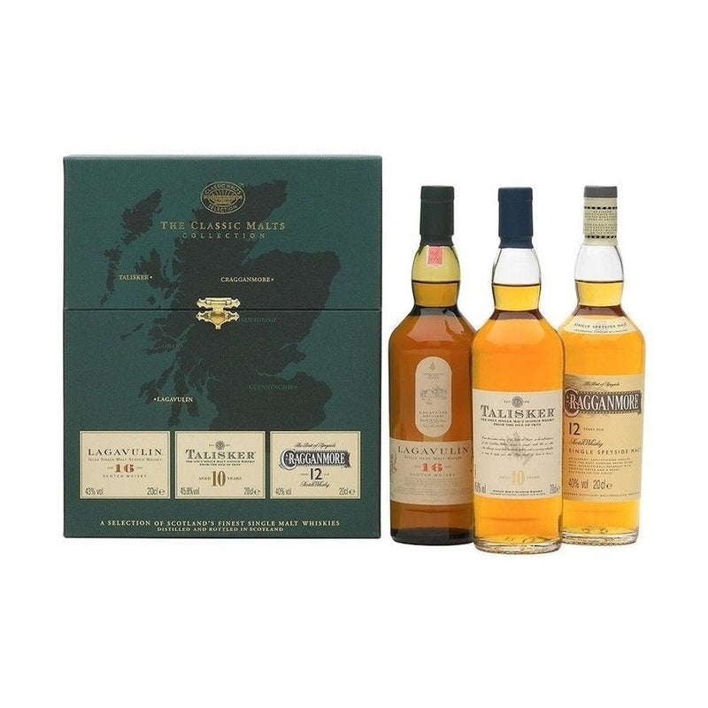 The Classic Malts Collection Lagavulin-Talisker-Cragganmore Gift Set - ForWhiskeyLovers.com