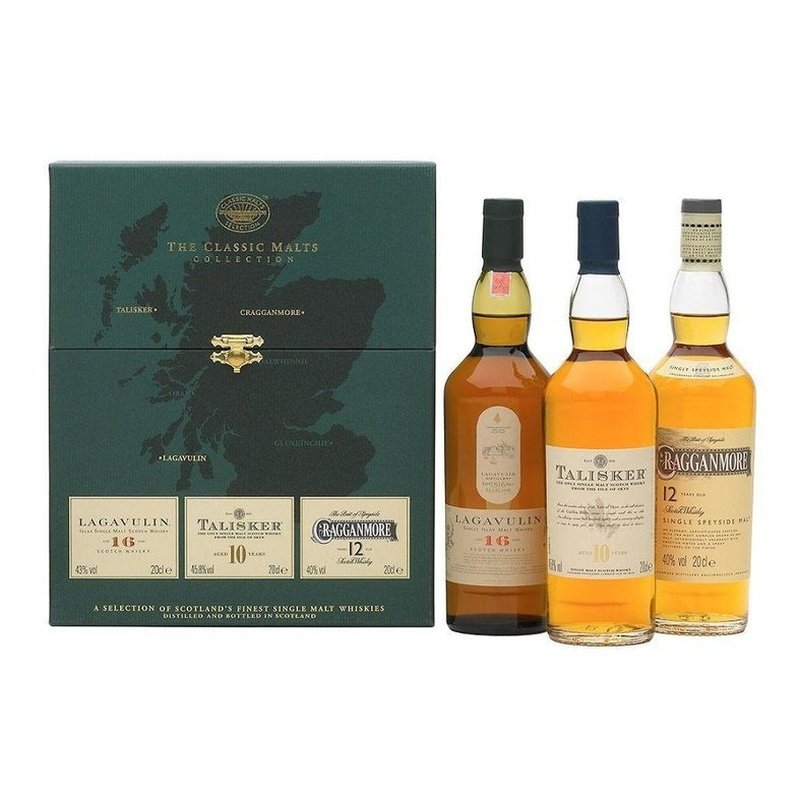 The Classic Malts Collection Lagavulin-Talisker-Cragganmore Gift Set - ForWhiskeyLovers.com