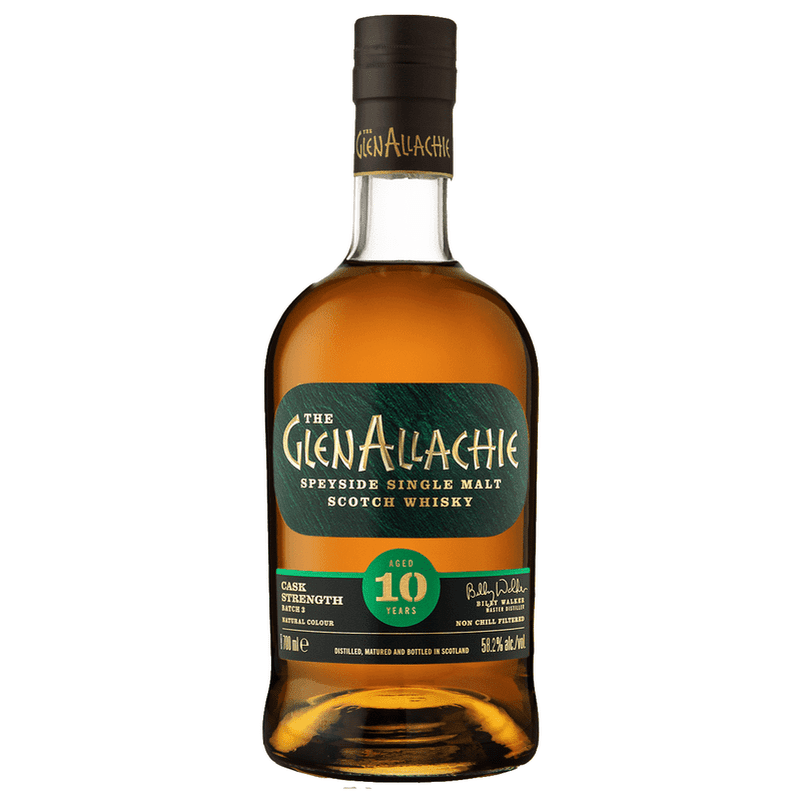 The GlenAllachie 10 Year Old Cask Strength Speyside Single Malt Scotch Whisky - ForWhiskeyLovers.com