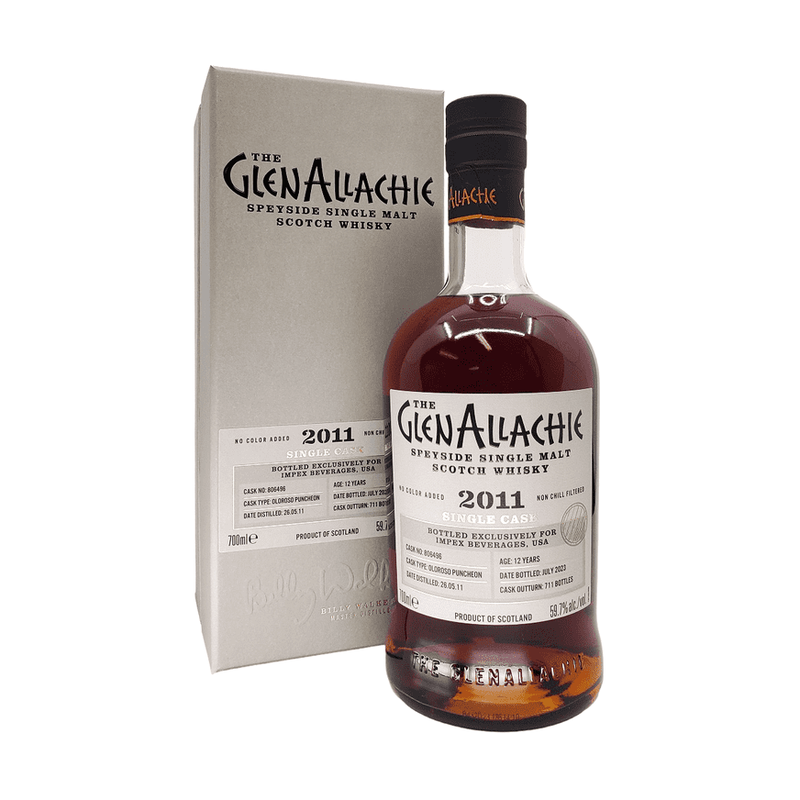 The GlenAllachie 12 Year Old 2011 Single Cask Oloroso Puncheon Speyside Single Malt Scotch Whisky - ForWhiskeyLovers.com