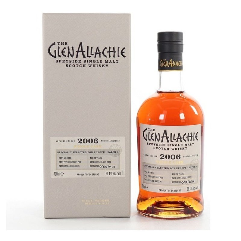 The GlenAllachie 14 Year Old 2006 Single Cask Ruby Port Pipe Speyside Single Malt Scotch Whisky - ForWhiskeyLovers.com