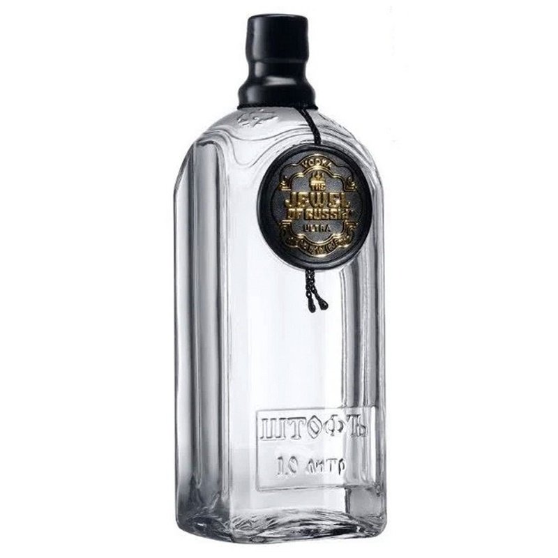 The Jewel of Russia Ultra Black Vodka Liter - ForWhiskeyLovers.com