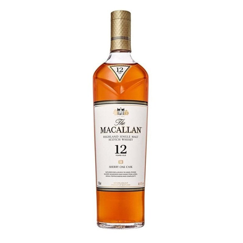 The Macallan 12 Year Old Sherry Oak Cask Highland Single Malt Scotch Whisky 750mL - ForWhiskeyLovers.com