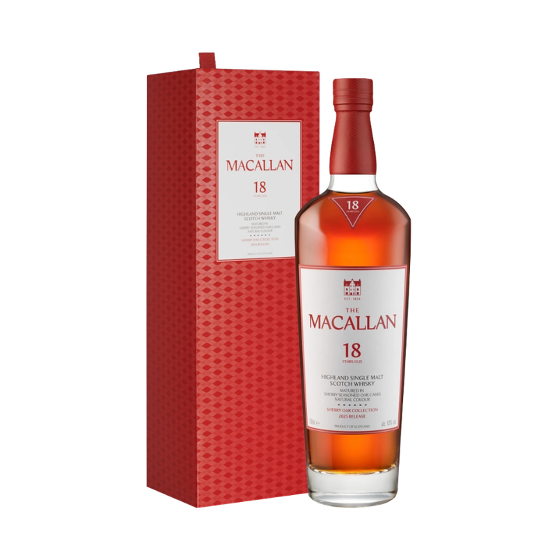 The Macallan 18 Year Old Sherry Oak Cask Highland Single Malt Scotch Whisky - ForWhiskeyLovers.com
