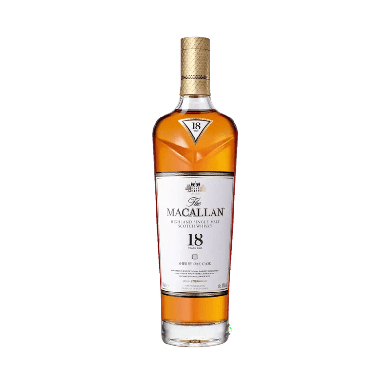 The Macallan 18 Year Old Sherry Oak Cask Highland Single Malt Scotch Whisky 2024 Edition - ForWhiskeyLovers.com