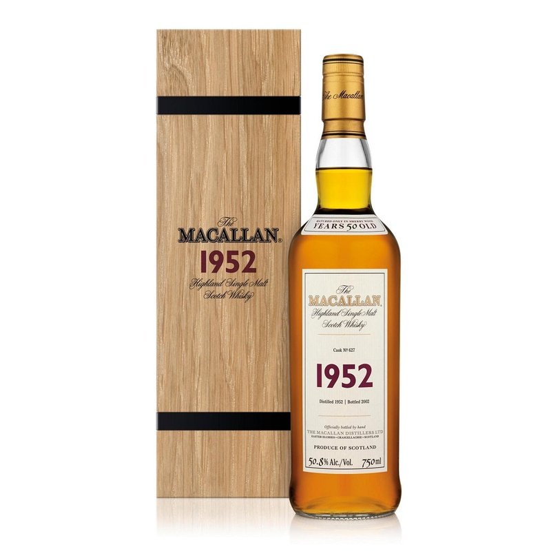 The Macallan 50 Year Old 1952 Cask No. 627 Fine & Rare Highland Single Malt Scotch Whiskey - ForWhiskeyLovers.com