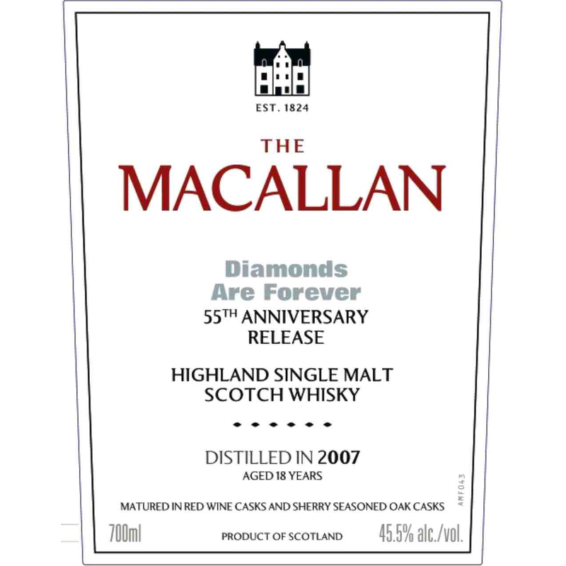 The Macallan Diamonds Are Forever 55th Anniversary Release Highland Single Malt Scotch Whisky - ForWhiskeyLovers.com