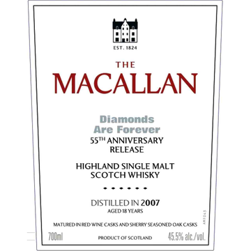 The Macallan Diamonds Are Forever 55th Anniversary Release Highland Single Malt Scotch Whisky - ForWhiskeyLovers.com