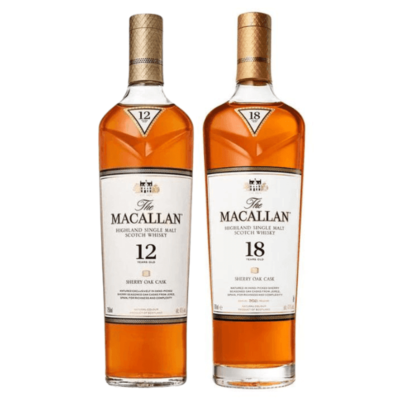 The Macallan Sherry 12 & 18 Bundle - ForWhiskeyLovers.com