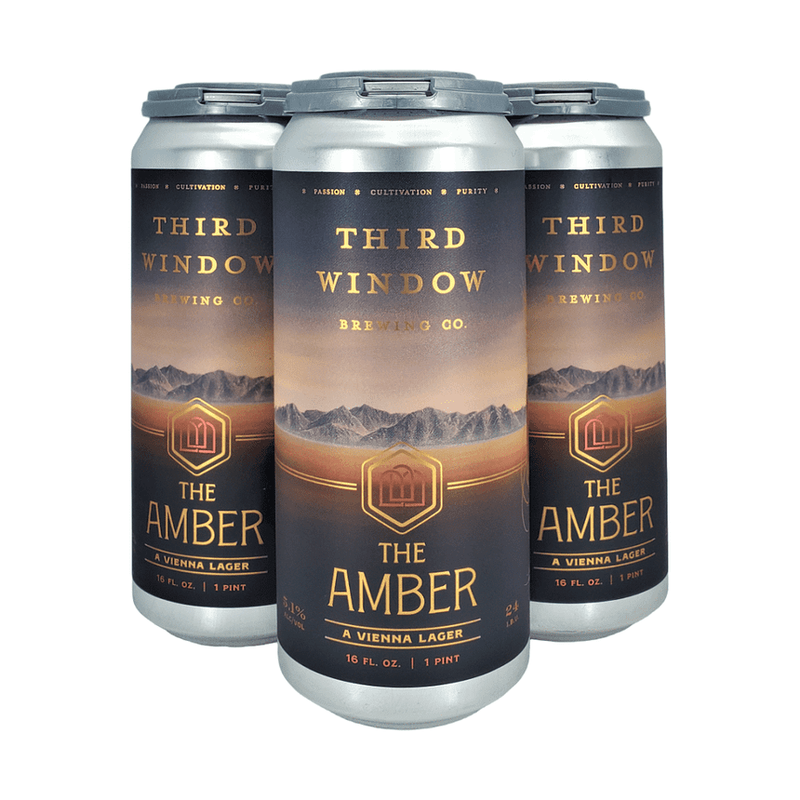 Third Window Brewing Co. 'The Amber' Vienna Lager Beer 4-Pack - ForWhiskeyLovers.com