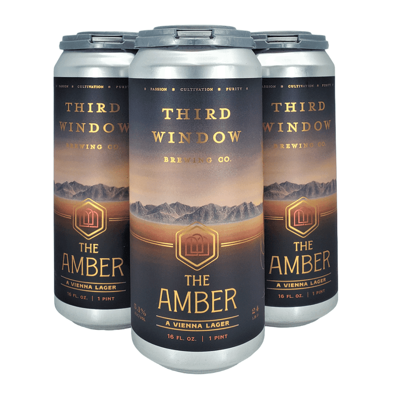 Third Window Brewing Co. 'The Amber' Vienna Lager Beer 4-Pack - ForWhiskeyLovers.com