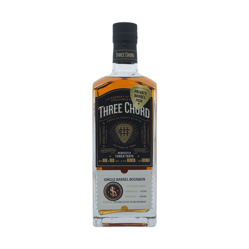 Three Chord Cask Strength Single Barrel Bourbon 750mL - ForWhiskeyLovers.com