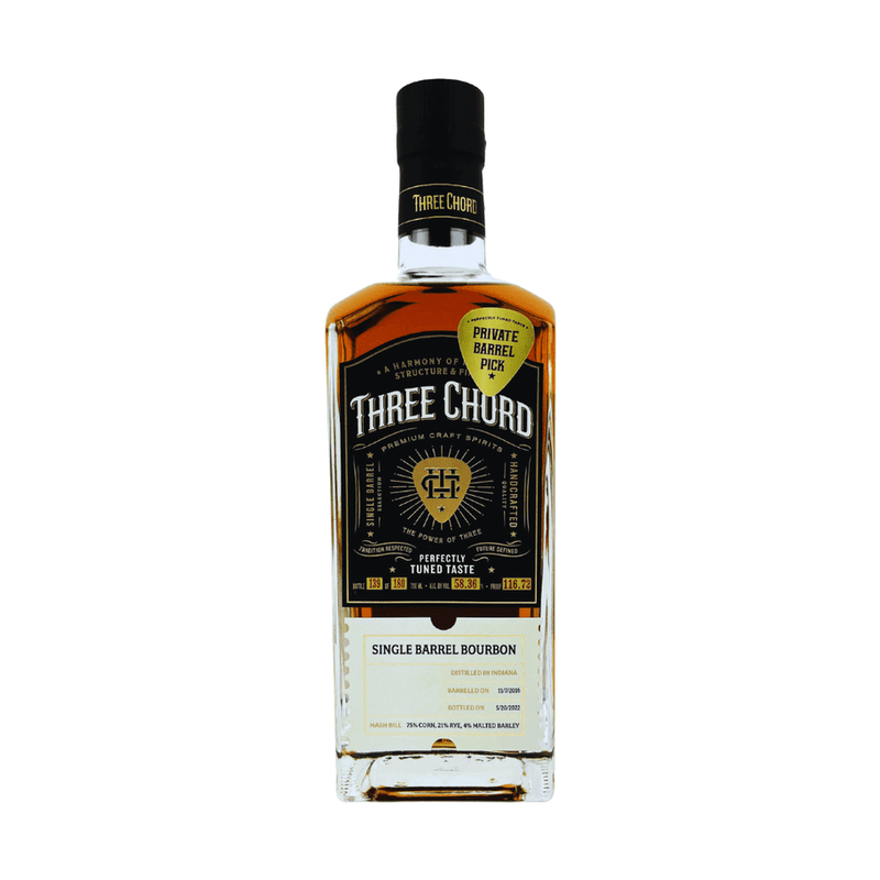 Three Chord Cask Strength Single Barrel Bourbon 750mL - ForWhiskeyLovers.com