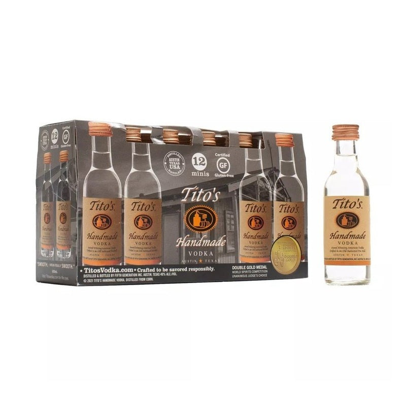 Tito's Handmade Vodka 12-Pack 50ml - ForWhiskeyLovers.com