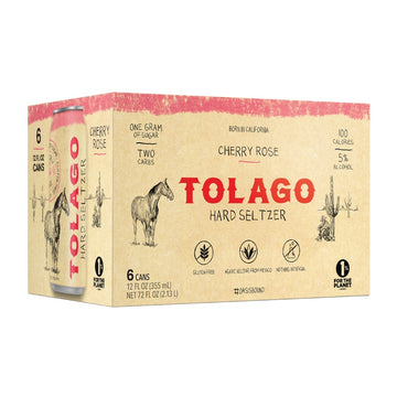 Tolago Cherry Rose Spiked Seltzer 6-Pack 6 x 355 mL - ForWhiskeyLovers.com