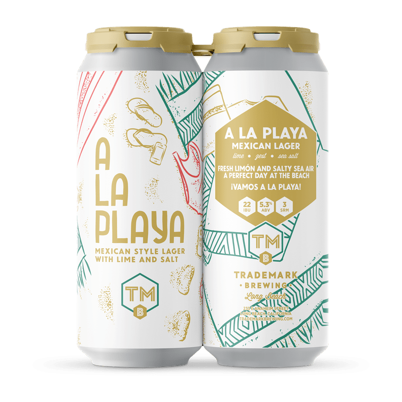 Trademark Brewing A La Playa Lager 4pk - ForWhiskeyLovers.com