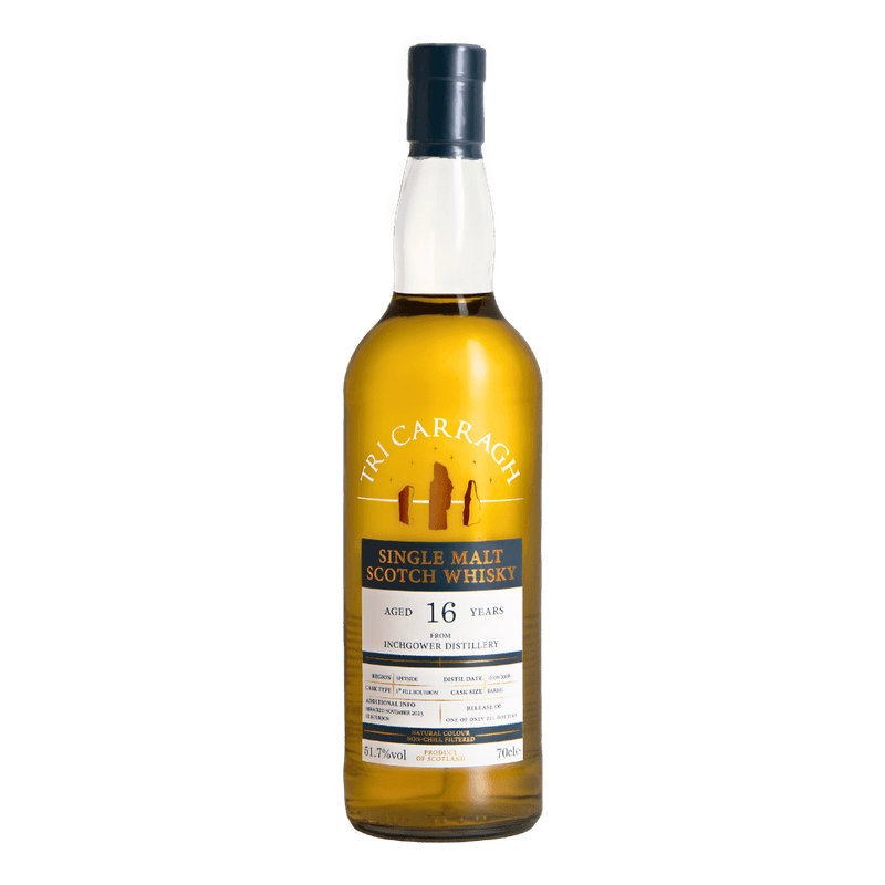 Tri Carragh Inchgower 16 Year Old Single Malt Scotch Whisky - ForWhiskeyLovers.com