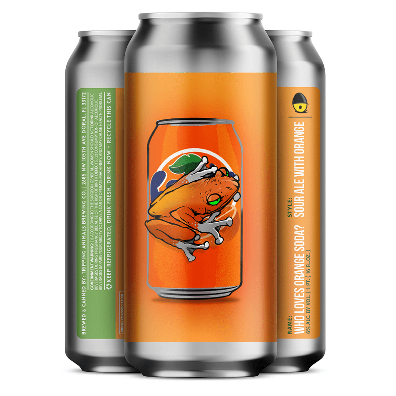 Tripping Animals Brewing Co. 'Who Loves Orange Soda' Sour Ale Beer 4-Pack - ForWhiskeyLovers.com