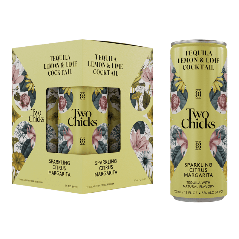 Two Chicks Sparkling Citrus Margarita 4-Pack Cocktail - ForWhiskeyLovers.com