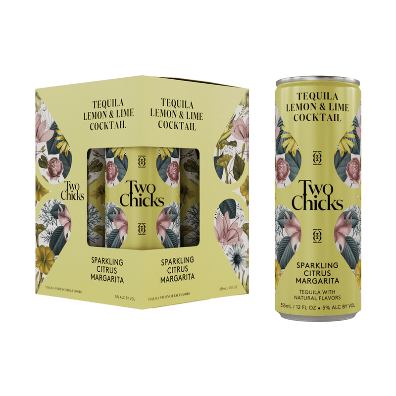 Two Chicks Sparkling Citrus Margarita 4-Pack Cocktail - ForWhiskeyLovers.com