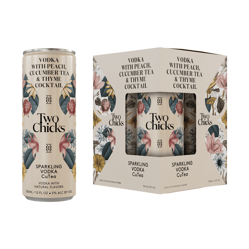 Two Chicks Sparkling Vodka CuTea 4-Pack Cocktail - ForWhiskeyLovers.com