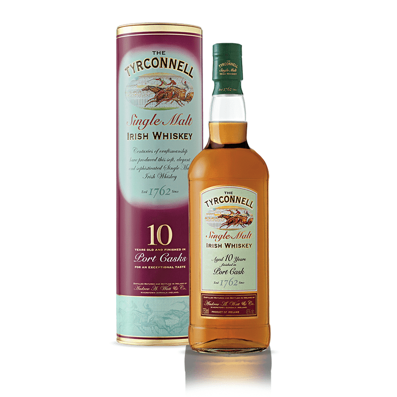 Tyrconnell 10 Year Old Port Cask Single Malt Irish Whiskey - ForWhiskeyLovers.com