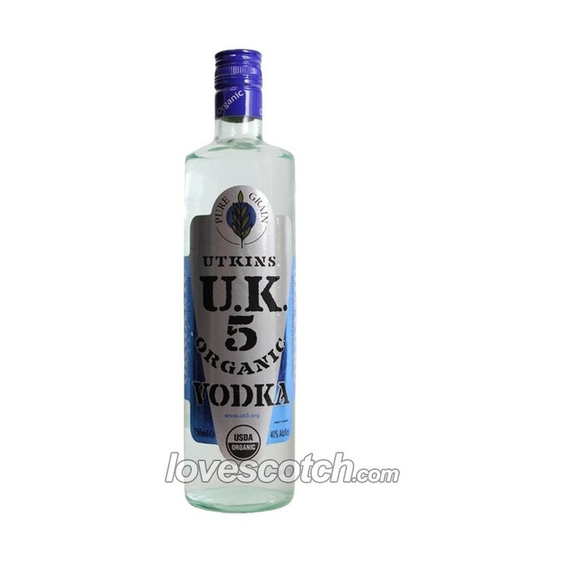 Utkins U.K. 5 Organic Vodka - ForWhiskeyLovers.com