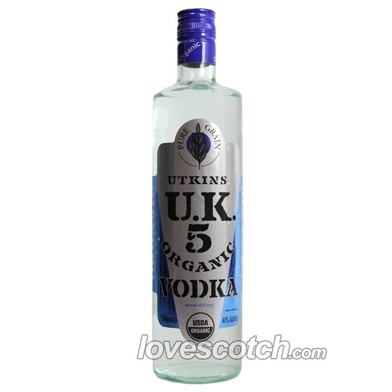 Utkins U.K. 5 Organic Vodka - ForWhiskeyLovers.com