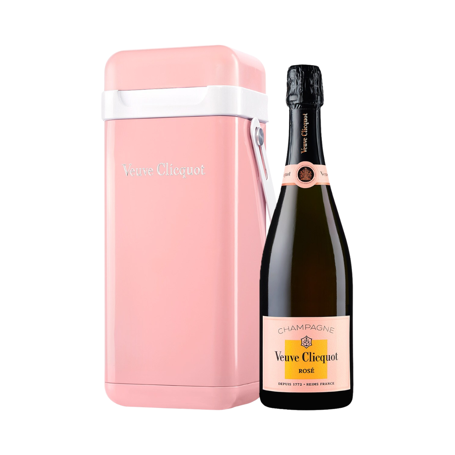 Veuve Clicquot Brut Rosé with Clicquot Cooler 750ml - ForWhiskeyLovers.com