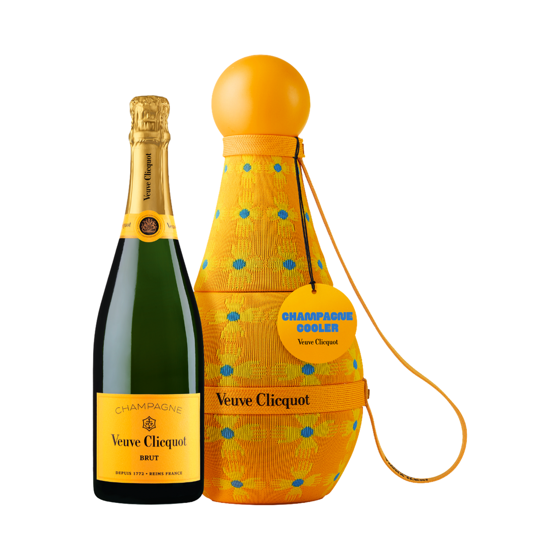 Veuve Clicquot Brut Yellow Label Sun Totem by Yinka Ilori 750ml - ForWhiskeyLovers.com