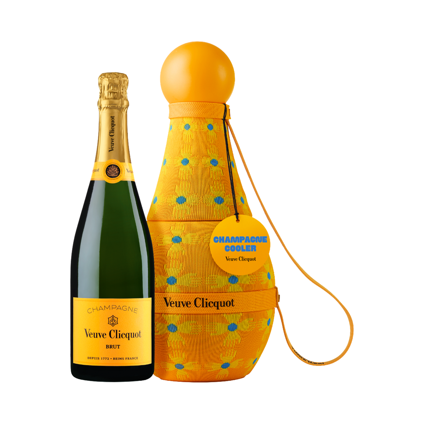 Veuve Clicquot Brut Yellow Label Sun Totem by Yinka Ilori 750ml - ForWhiskeyLovers.com