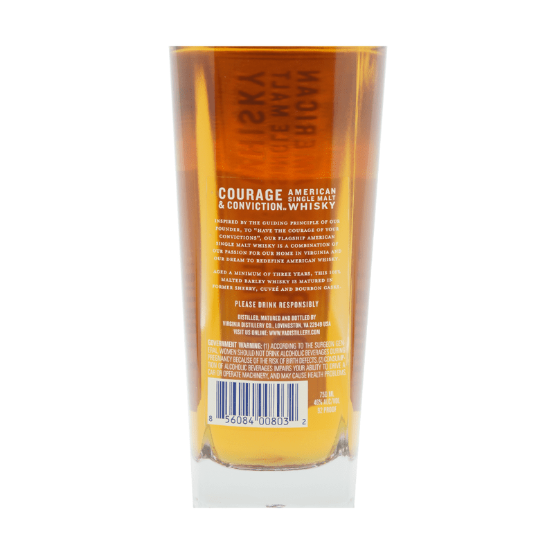 Virginia Distillery Co. Courage and Conviction Double Cask Reserve American Single Malt Whisky - ForWhiskeyLovers.com