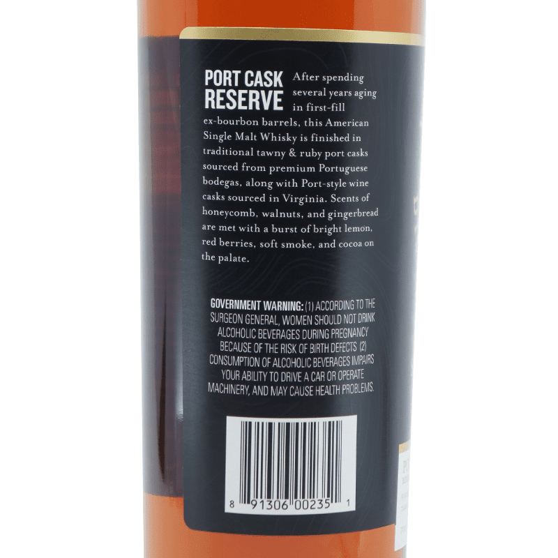 Virginia Distillery Co. Port Cask Reserve American Single Malt Whisky - ForWhiskeyLovers.com