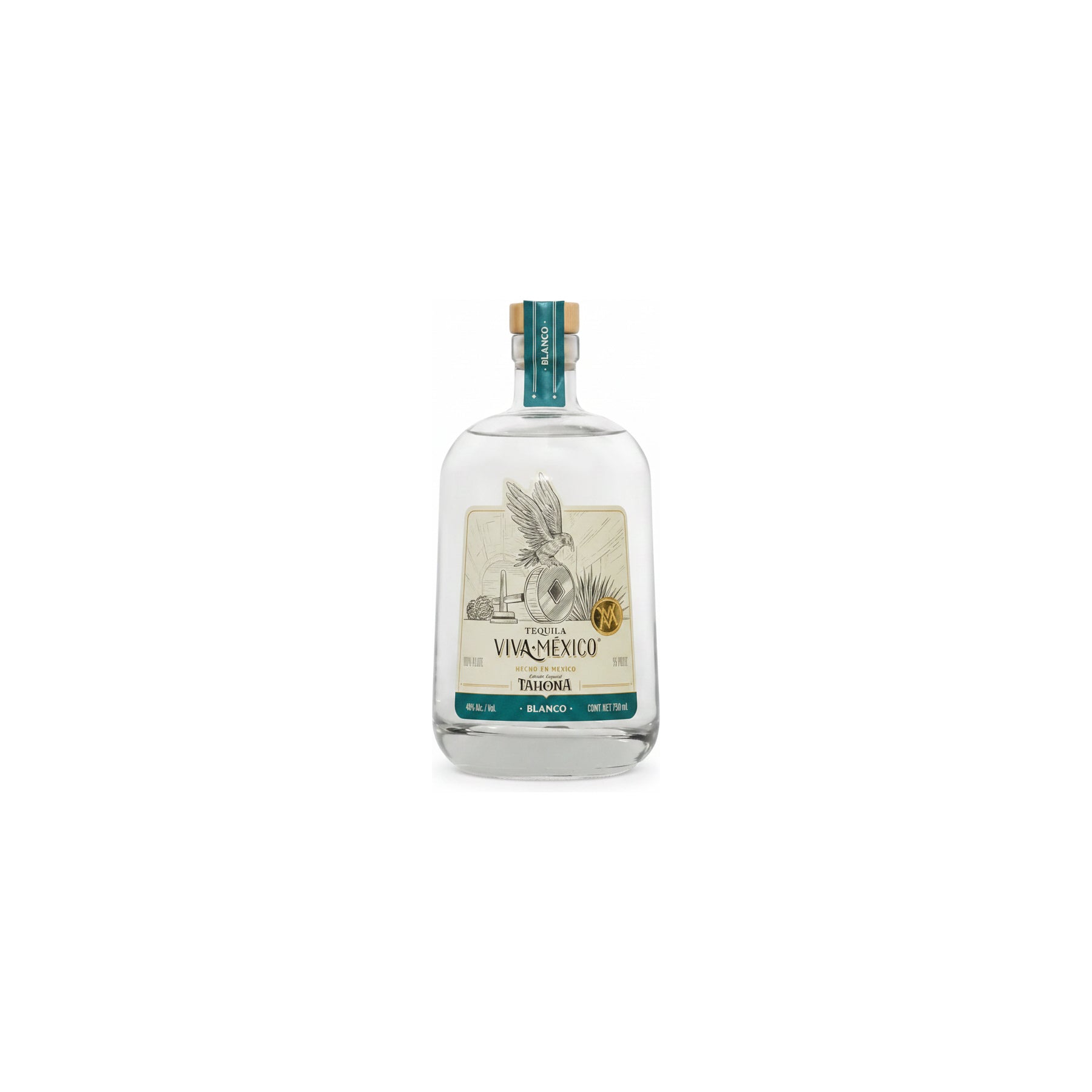 Viva México Tahona Blanco Tequila 750ml - ForWhiskeyLovers.com
