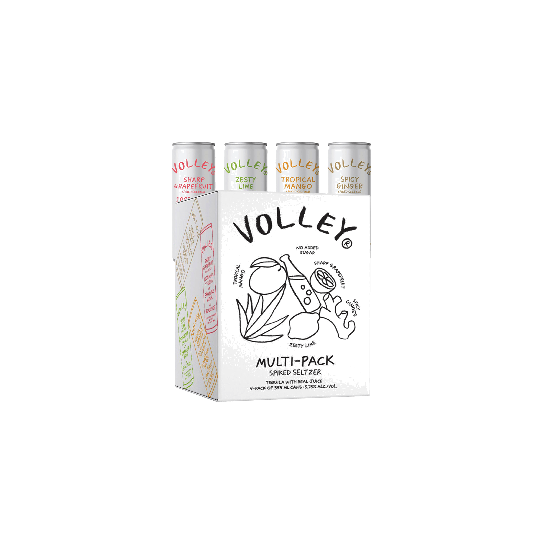 Volley Tequila Seltzer Variety 4-Pack - ForWhiskeyLovers.com