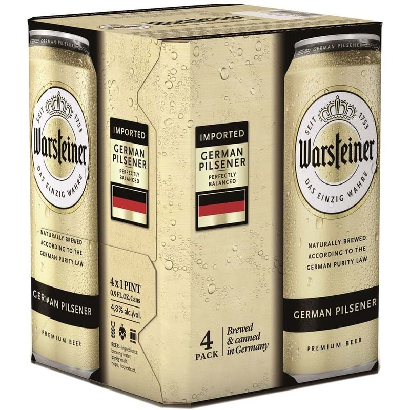 Warsteiner German Pilsner Beer 4-pack Cans - ForWhiskeyLovers.com