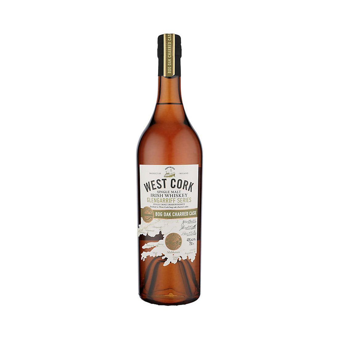 West Cork Glengarriff Series Bog Oak Charred Cask Single Malt Irish Whiskey 750ml - ForWhiskeyLovers.com