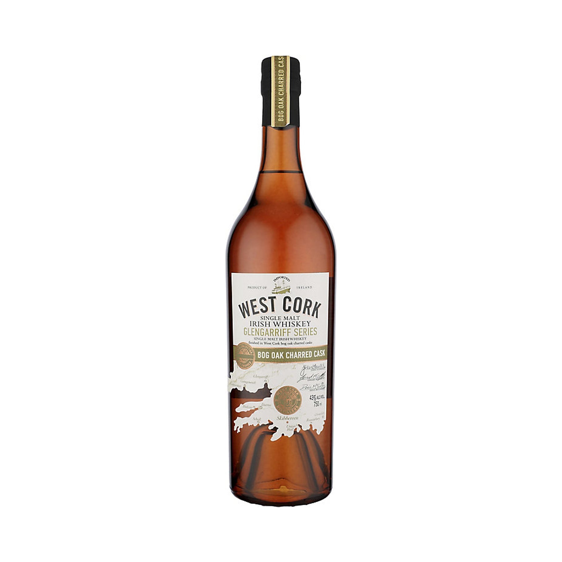 West Cork Glengarriff Series Bog Oak Charred Cask Single Malt Irish Whiskey 750ml - ForWhiskeyLovers.com