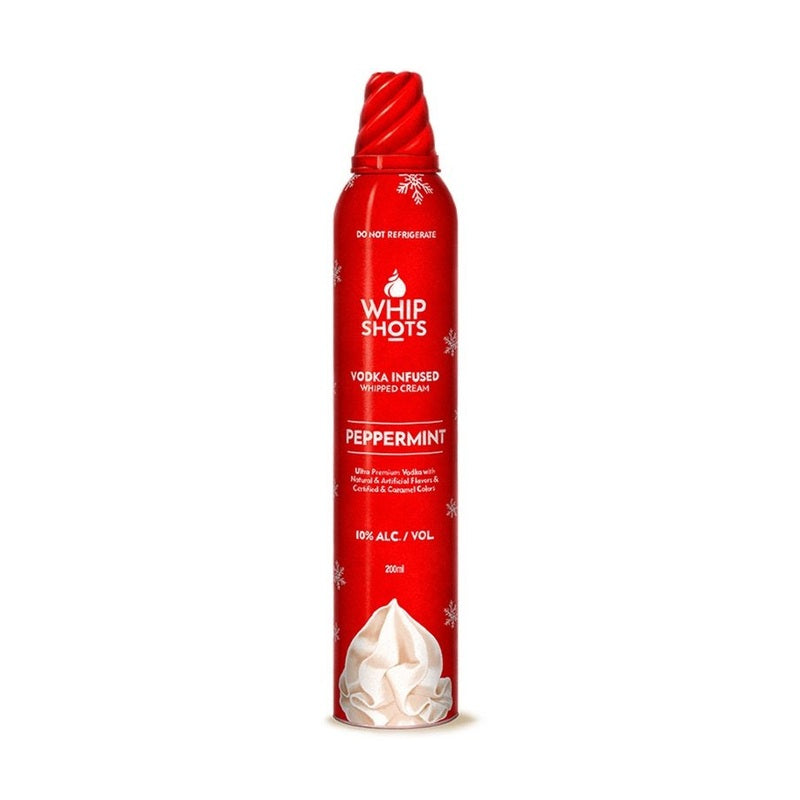Whipshots Peppermint Vodka Infused Whipped Cream 200ml - ForWhiskeyLovers.com